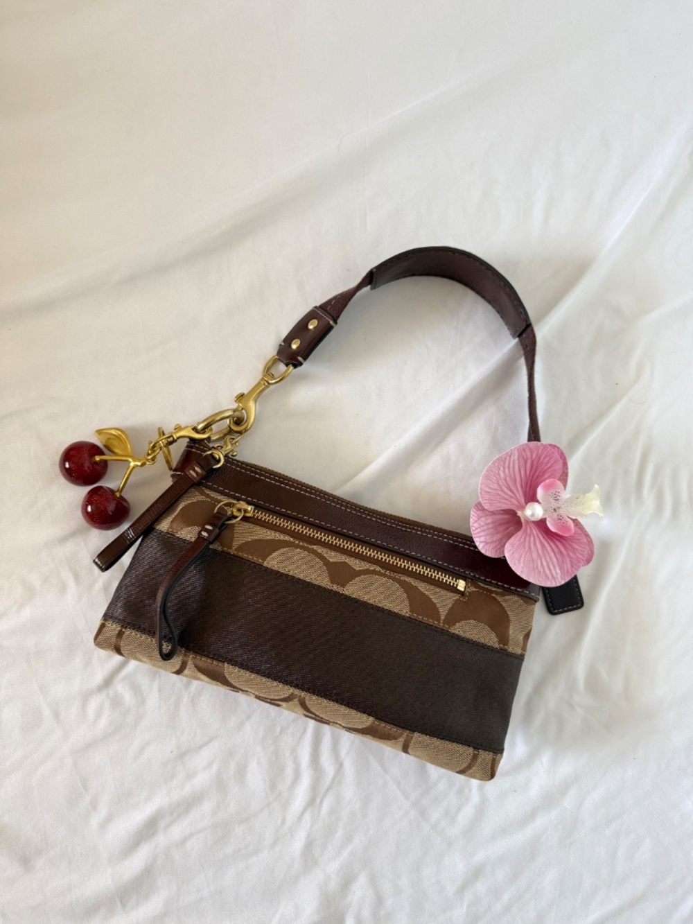 Vintage Coach Demi Stripe Shoulder Bag - Picture 4 of 9